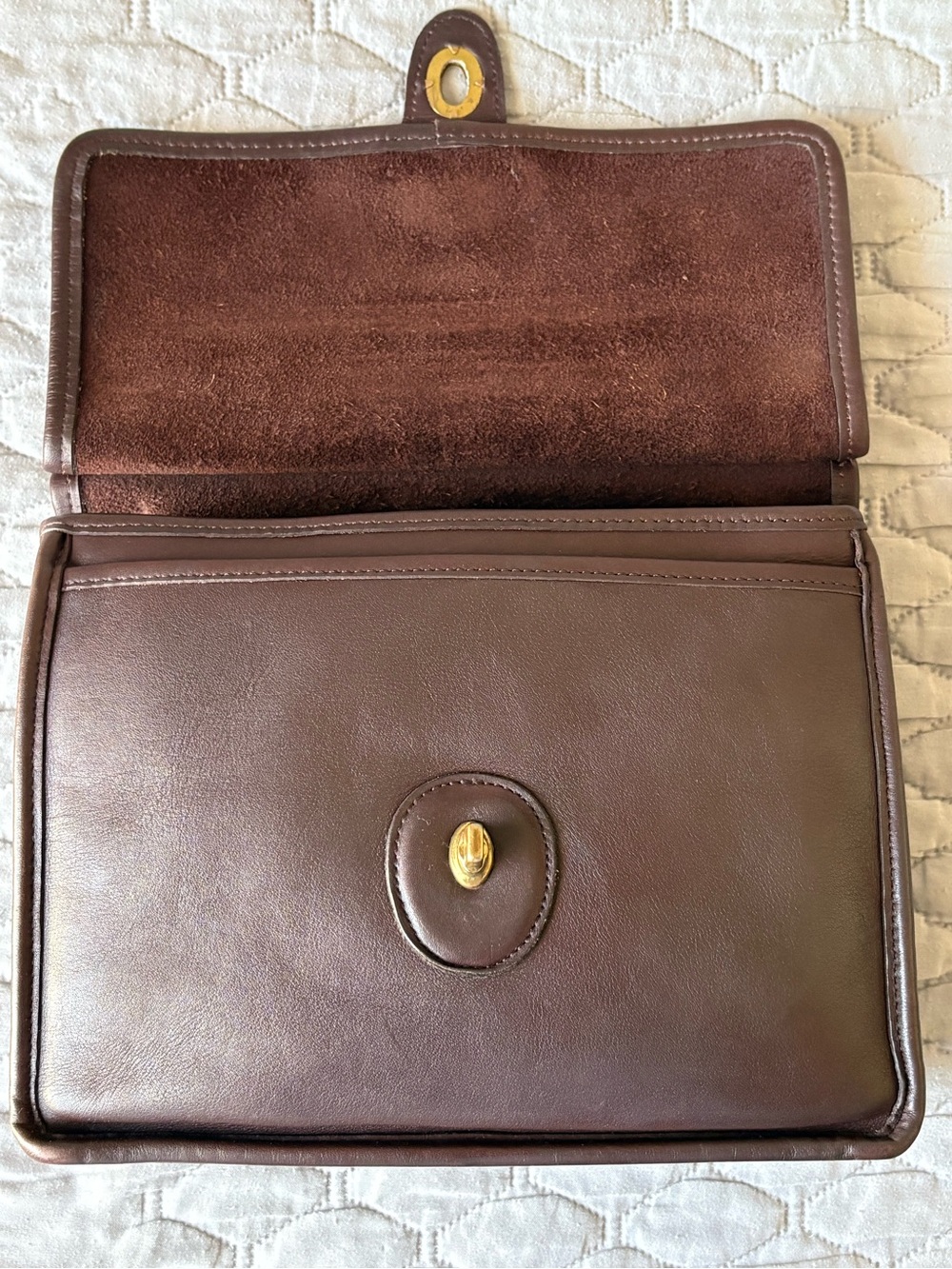 Vintage Coach Willis Mahogany Brown Leather Crossbody Satchel Crossbody - Picture 13 of 16